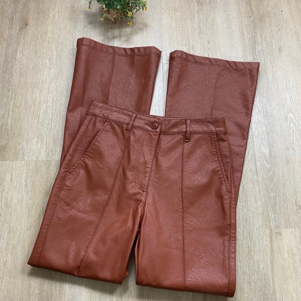 Urban Outfitters brown/burnt orange leather pants
